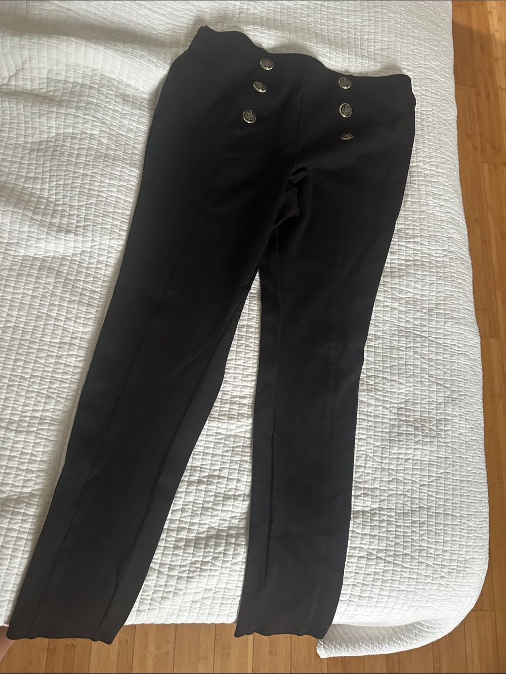 Truth Black High-Waist Button Front Leggings